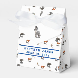 Caja Para Regalos Baby Shower con tema de Animales Surtidos