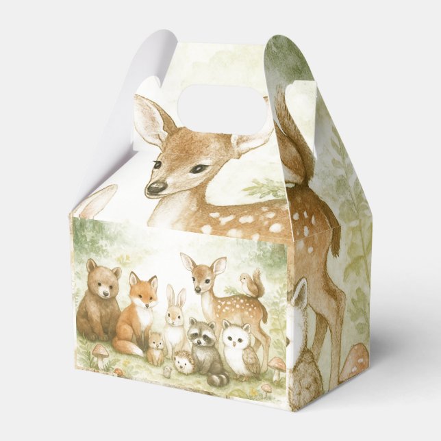 Caja Para Regalos Baby Shower Cute Baby Animals (Front Side)