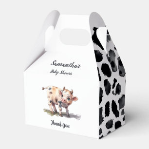 Caja Para Regalos Baby Shower de animales de granja de vacas vacías