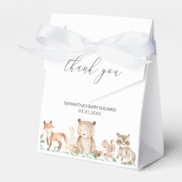 Caja Para Regalos Baby Shower de animales de Woodland neutros de gén