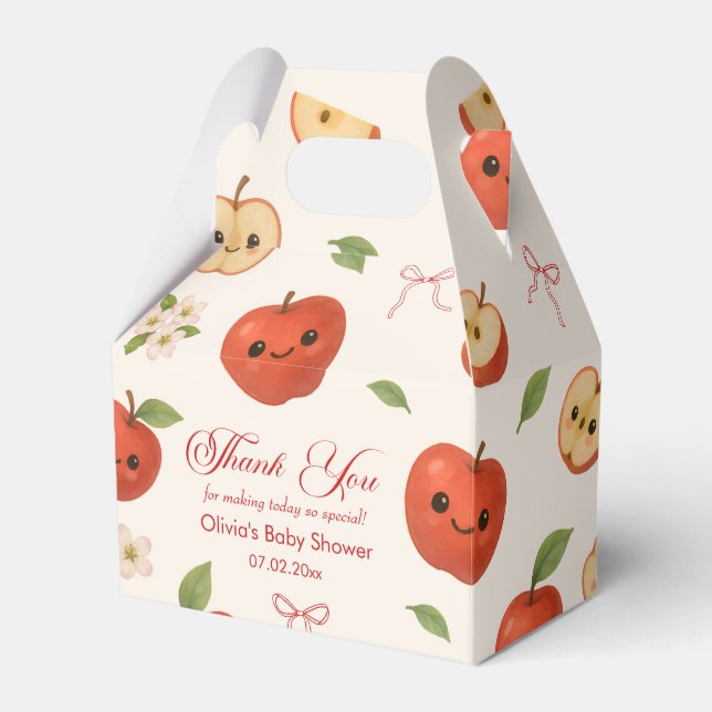 Caja Para Regalos Baby Shower de Apple of My Eye (Front Side)