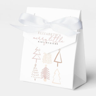 Caja Para Regalos Baby Shower de árboles de navidad rosados de Boho
