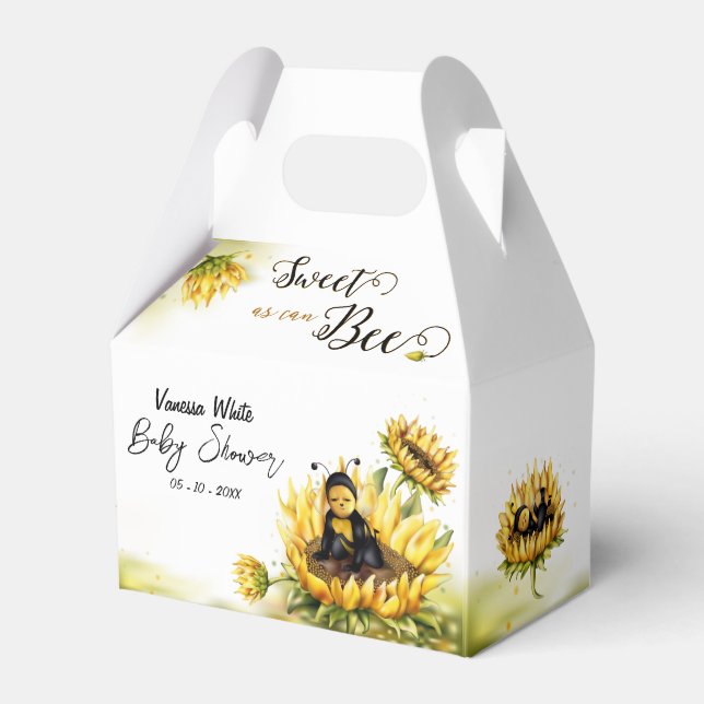 Caja Para Regalos Baby Shower de Bee Sunflower Nursery (Front Side)