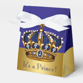 Caja Para Regalos Baby Shower de Blue Gold Crown Prince