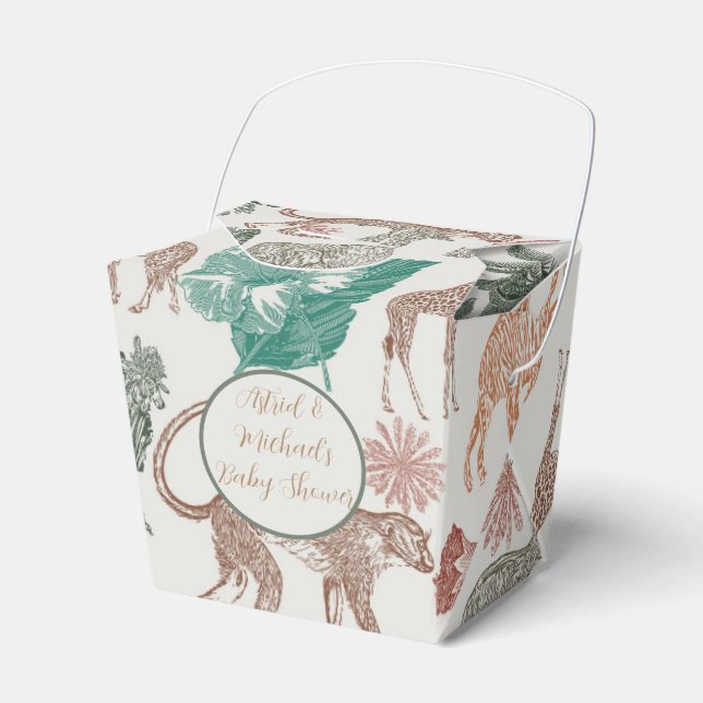 Caja Para Regalos Baby Shower de Boho Jungle Safari (Front Side)