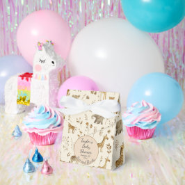 Caja Para Regalos Baby Shower de Boho White Beige Jungle Animales