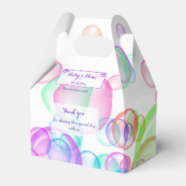 Caja Para Regalos Baby Shower de burbujas de jabón arco iris