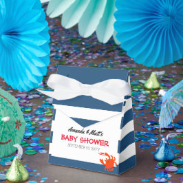 Caja Para Regalos Baby Shower de cangrejo náutico