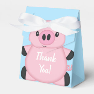 Caja Para Regalos Baby Shower de cerdo azul
