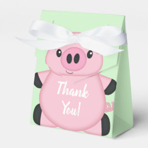 Caja Para Regalos Baby Shower de cerdo verde