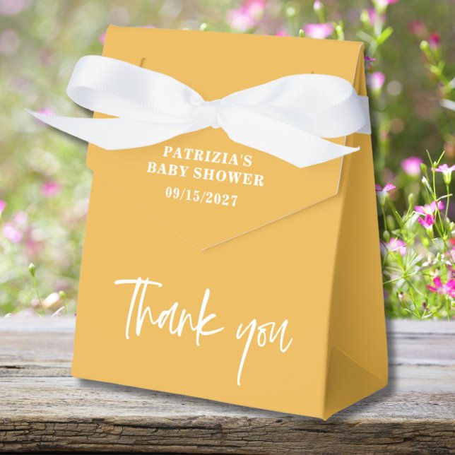 Caja Para Regalos Baby Shower de color amarillo ocre (Subido por el creador)