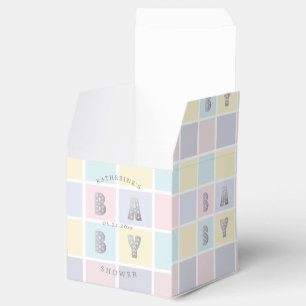 Caja Para Regalos Baby Shower de color de bloque de color Pastel
