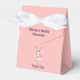 Caja Para Regalos Baby Shower de Conejo Rosa Cute