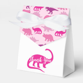 Caja Para Regalos Baby Shower de dinosaurios rosados