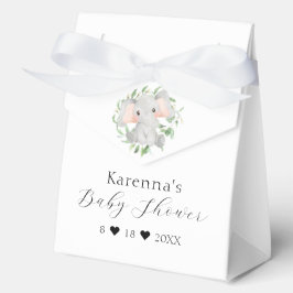 Caja Para Regalos Baby Shower de Elephant Greenery Moderno