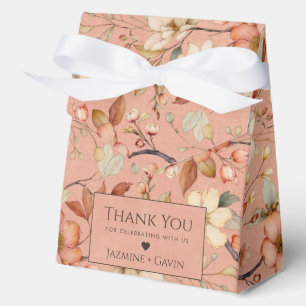 Caja Para Regalos Baby Shower de Flor Silvestre Terracota Personaliz