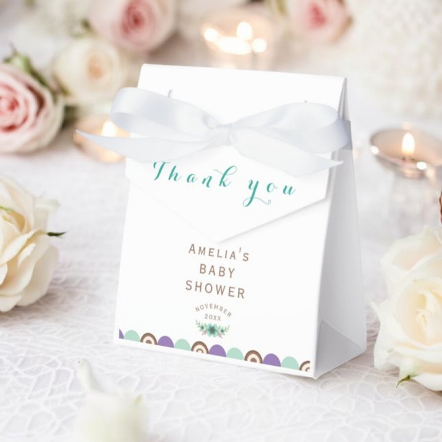 Caja Para Regalos Baby Shower de género neutro de banner de Bunting (Subido por el creador)