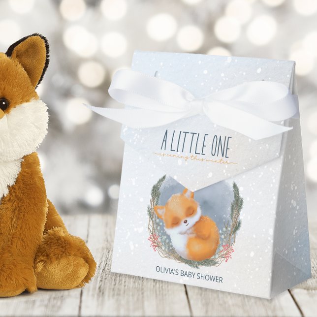 Caja Para Regalos Baby Shower de invierno de Curte Baby Fox Snowly (Subido por el creador)