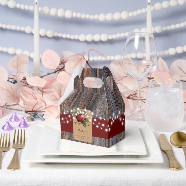 Caja Para Regalos Baby Shower de la caída de Apple of Our Eye Rustic (Boda)