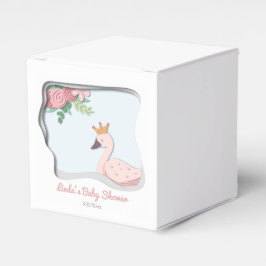 Caja Para Regalos Baby Shower de la princesa de cisne rosada