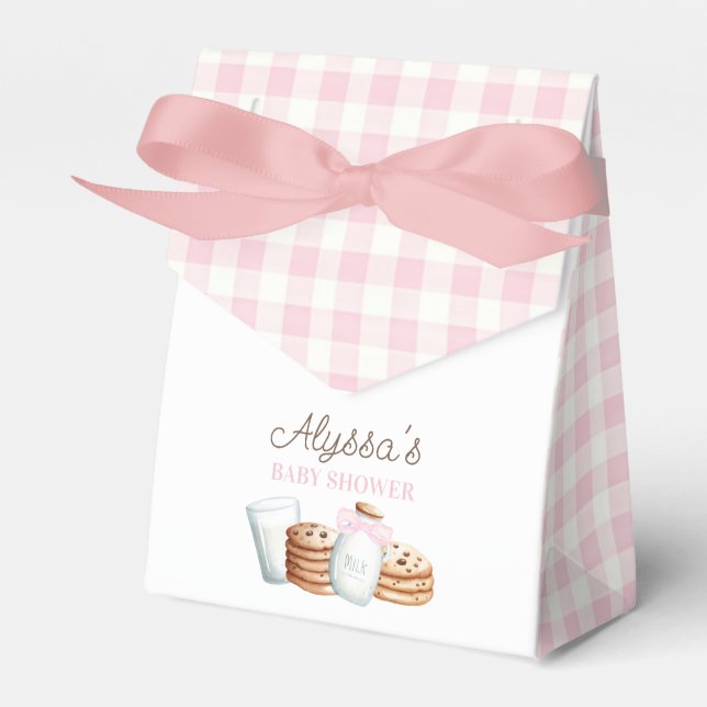 Caja Para Regalos Baby Shower de leche y cookies (Front Side)