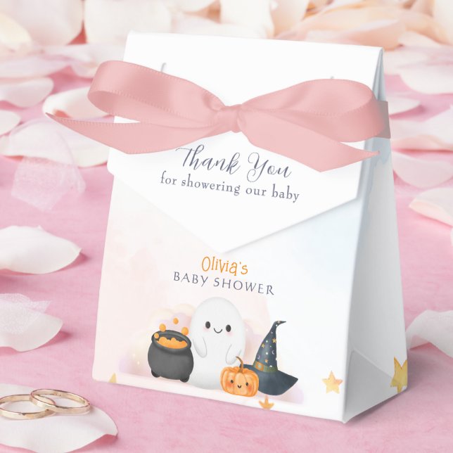 Caja Para Regalos Baby Shower de Little Boo de Halloween (Boda)
