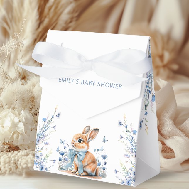 Caja Para Regalos Baby Shower de Little Bunny and Blue Wildflowers (Subido por el creador)