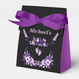 Caja Para Regalos Baby Shower de monograma cutáneo