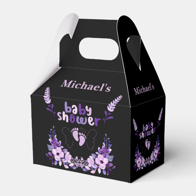 Caja Para Regalos Baby Shower de monograma personalizado personaliza (Front Side)