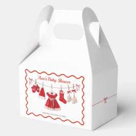 Caja Para Regalos Baby Shower de navidades | Ropa de Santa Rojo y Bl