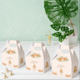 Caja Para Regalos Baby Shower de Otoño Rústico Calabaza Naranja