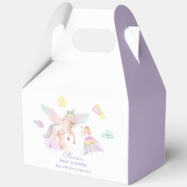 Caja Para Regalos Baby Shower de Pastel Princess Unicorn