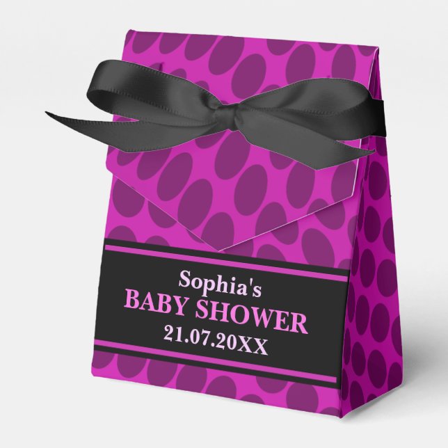 Caja Para Regalos Baby Shower de patrón monograma personalizado (Front Side)