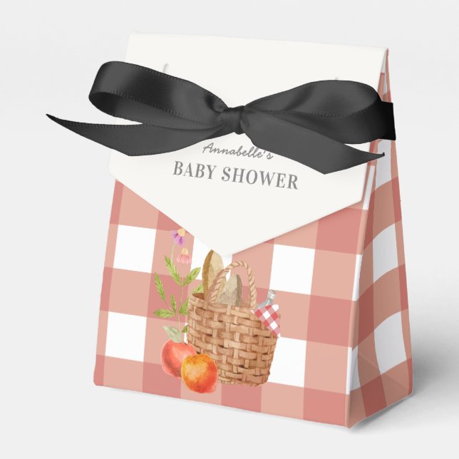Caja Para Regalos Baby Shower de Picnic Basket Red Gingham (Front Side)