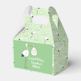 Caja Para Regalos Baby Shower de primavera de cigüeñal