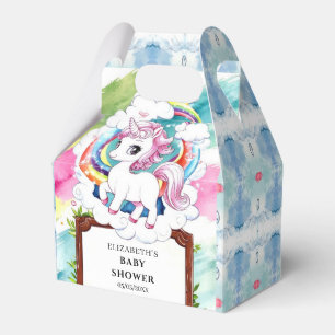 Caja Para Regalos Baby Shower de Rainbow Unicorn