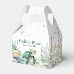 Caja Para Regalos Baby Shower de tortuga marina
