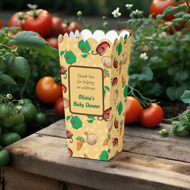 Caja Para Regalos Baby Shower de Vegetales Sonrientes (Subido por el creador)