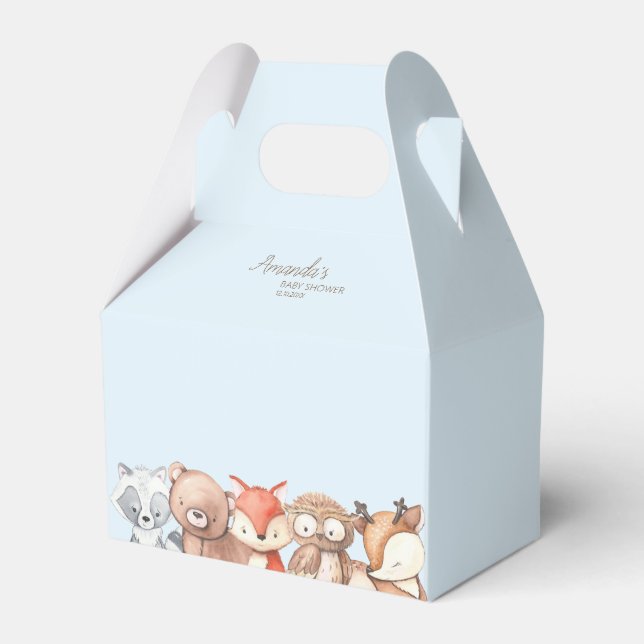 Caja Para Regalos Baby Shower de Woodland Animals (Front Side)