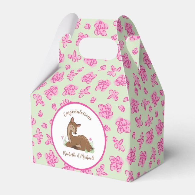 Caja Para Regalos Baby Shower Deer Fawn (Front Side)