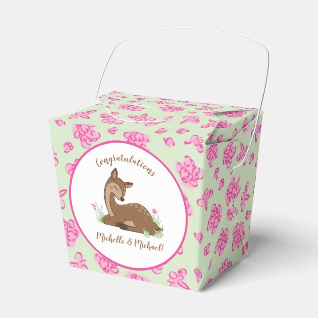 Caja Para Regalos Baby Shower Deer Fawn (Front Side)