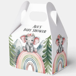 Caja Para Regalos Baby Shower del arco iris del Elefante Whimsical