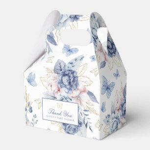 Caja Para Regalos Baby Shower del niño de la mariposa pequeña de oro