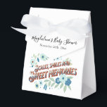 Caja Para Regalos Baby Shower Dragon de flores verdes azul turquesa<br><div class="desc">Añade un toque de encanto a tus favores de la ducha de bebé con esta hermosa caja de favores azul, turquesa y verde de dragón. Decorado con delicadas flores y un encantador diseño de dragón, es la manera perfecta de enviar a sus invitados a casa con un poco de magia...</div>