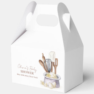 Caja Para Regalos Baby Shower, el chef de la Boho Bakery Minimalista