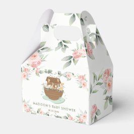 Caja Para Regalos Baby Shower, el Chica de vegetación floral rosada 