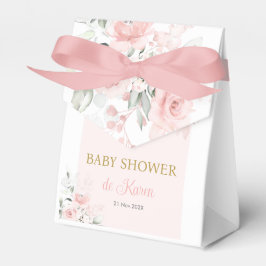 Caja Para Regalos Baby Shower en castellano rosa floral