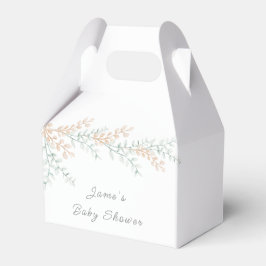 Caja Para Regalos Baby Shower Eucalyptus simple y elegante