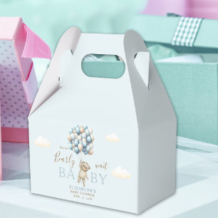Caja Para Regalos Baby Shower Favor Box – Cute Bear with Balloons –