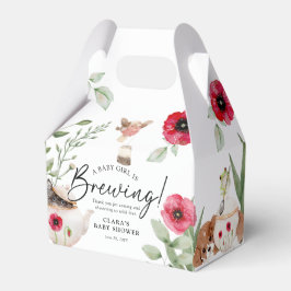 Caja Para Regalos Baby Shower, Fiesta de té animal "Se está preparan
